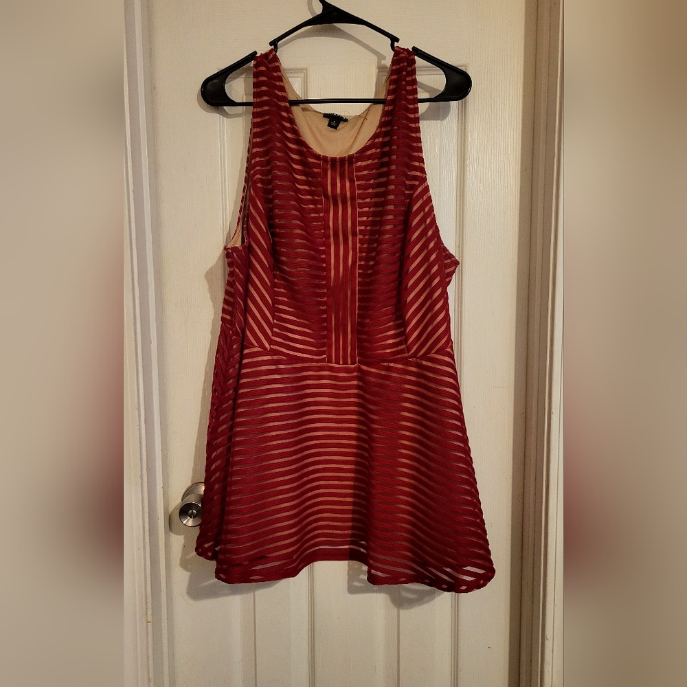 Torrid Women's Red Striped Top